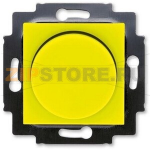 Диммер поворотно-нажимной 60-600 Вт, жёлтый/дымчатый чёрный ABB 2CHH942247A6064 