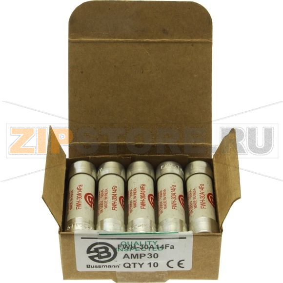 Предохранитель, 30 A, AC 500 В, 50 кА, 14x51 мм, aR, UL Eaton 30AMP 500V AC FERRULE 14x51MM 