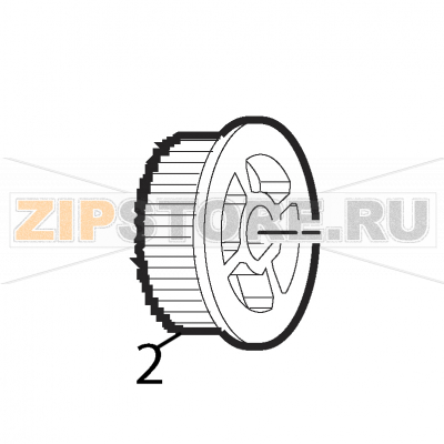 Pulley 44 tooth gear Intermec PD41 Pulley 44 tooth gear Intermec PD41Запчасть на деталировке под номером: 2Название запчасти на английском языке: Pulley 44 tooth gear Intermec PD41.