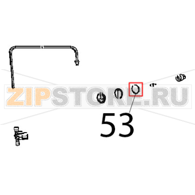 OR 46x2, VMQ 70, red Unox XB 895 OR 46x2, VMQ 70, red Unox XB 895Запчасть на деталировке под номером: 53