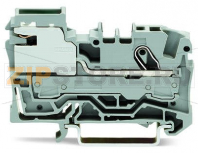 1-проводные распределительные клеммы с размыкателем; 3; Push-in CAGE CLAMP®; 6,00 mm; серые Wago 2006-7111 