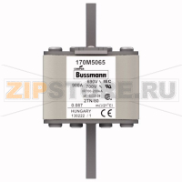 Предохранитель, 900 A, AC 690 В, 200 кА, 2, 61x75x108 мм, aR, DIN, IEC Eaton FUSE 900A 690V 2TN
