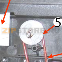 Ribbon take up pulley, shaft (upper) Zebra P310C