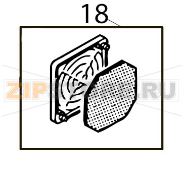 FAN Filter Toshiba TEC B-SX5T-TS22-QM-R FAN Filter Toshiba TEC B-SX5T-TS22-QM-RЗапчасть на деталировке под номером: 18