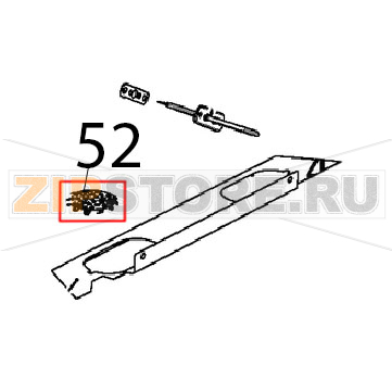 Tappo per tubo DI scarico liquidi Unox XBC 615EG Tappo per tubo DI scarico liquidi Unox XBC 615EGЗапчасть на деталировке под номером: 52