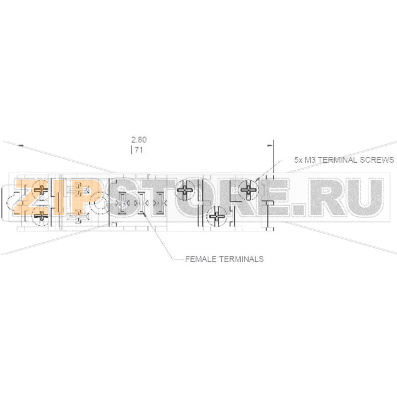 Гнездо для реле 71х15.5х49.5 мм, 1 шт Crydom DRSED 