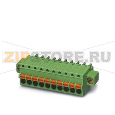 Вилочная часть Phoenix Contact FK-MCP 1,5/12-STF-3,81 Номинальный ток: 8 А, Расчетное напряжение (III/2): 160 В, Полюсов: 12, Размер шага: 3,81 мм, Технология подключения: Пружинные зажимы, Цвет: зеленый, Поверхность контакта: олово.Минимальный заказ: 50 шт.Упаковка: 50 шт.