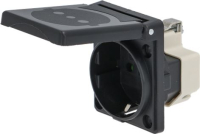 ШТЕКЕРНАЯ РОЗЕТКА СТАНДАРТА CEE 7/3 (SCHUKO) С КРЫШКОЙ 16 А 250 В