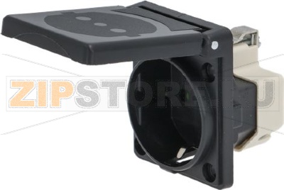 ШТЕКЕРНАЯ РОЗЕТКА СТАНДАРТА CEE 7/3 (SCHUKO) С КРЫШКОЙ 16 А 250 В 