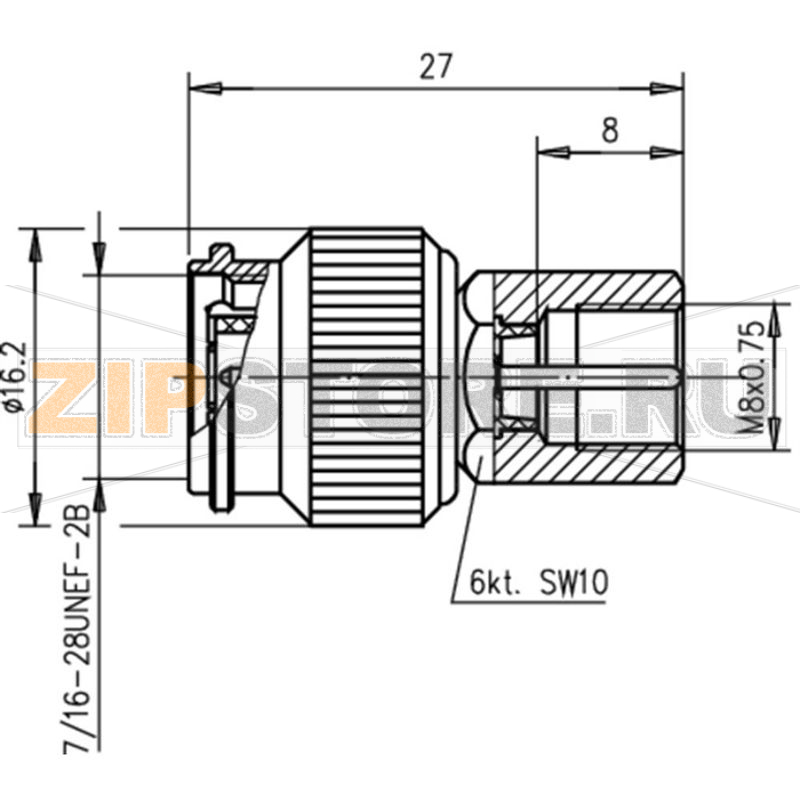Разъем коаксиальный, штекер TNC, штекер FME, 1 шт Telegärtner J01019A0004 