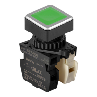 Выключатель кнопочный, головка: квадратная, Ø отверстия: 30 мм Autonics SQ3PFS-P1GABM