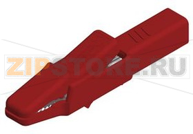 Зажим защитный 25 A, 300 В, тип: крокодил, красный Hirschmann AK 2 B RED 