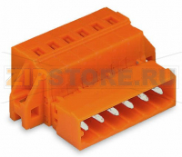 MCS MIDI Classic 1-проводная вилка; зажимное кольцо; 2,5 мм?; Шаг контактов 5,08 мм; 22-пол.; 2,50 mm?; оранжевые Wago 231-652/019-000