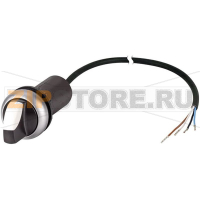 Переключатель поворотный черный, белый, 1x60°: 1 шт Eaton C22-WRK-K10-P62