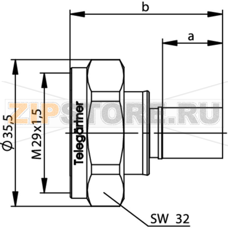 Разъем DIN 7-16, 50 Ом, 1 шт Telegärtner J01120A0106 