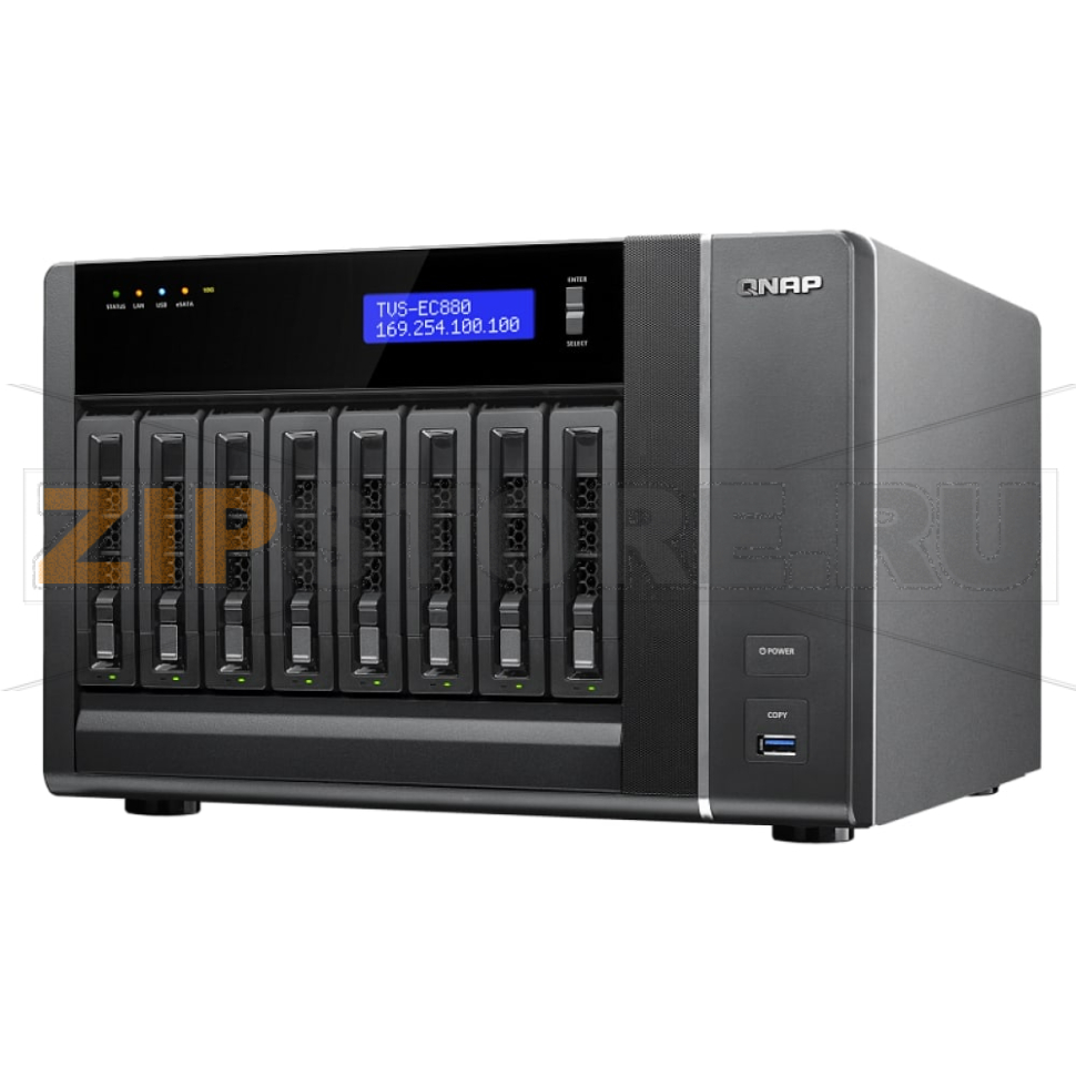 Накопитель сетевой QNAP TVS-EC880 