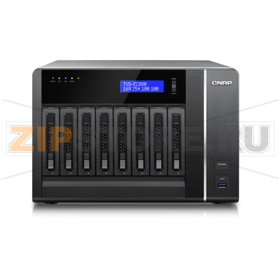 Накопитель сетевой QNAP TVS-EC880 