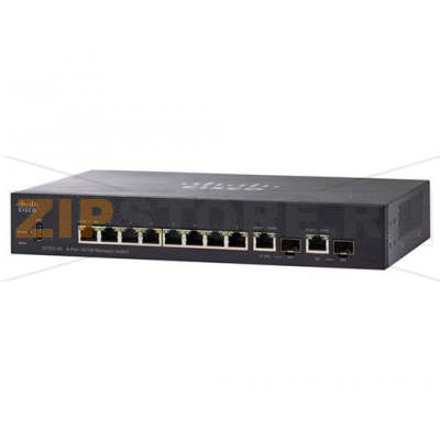 Коммутатор 8x10/100 Мб/с, 2xGE Cisco SF352-08-K9-EU 