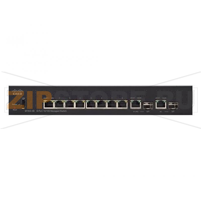Коммутатор 8x10/100 Мб/с, 2xGE Cisco SF352-08-K9-EU 