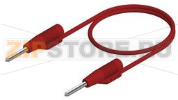 Провод тестовый 1 м, красный Hirschmann MVL 2/100 RED 