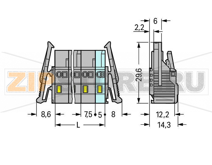 MCS MIDI Classic 1-проводниковая розетка; Фиксирующий рычаг; 2,5 мм?; Шаг контактов 7,5 мм; 16-пол.; 2,50 mm?; серые Wago 231-216/037-000 