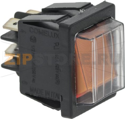 ВЫКЛЮЧАТЕЛЬ ДВУХПОЛЮСНЫЙ ОРАНЖЕВЫЙ 16А 250В 