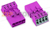 Штекер; 4-пол.; 1,50 mm; розовые Wago 890-294/081-000