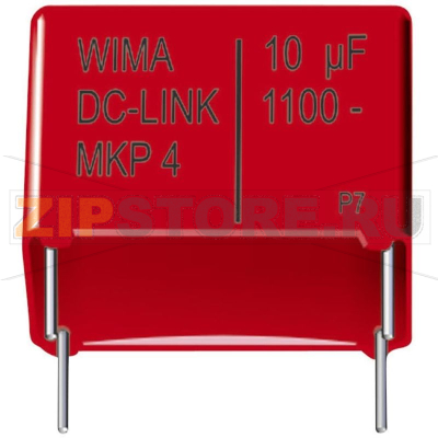 Конденсатор тонкопленочный 5 мкФ, 1100 В/DC, 20 %, 37.5 мм, 41.5x20x39.5 мм Wima DCP4P045006ID2KSSD 
