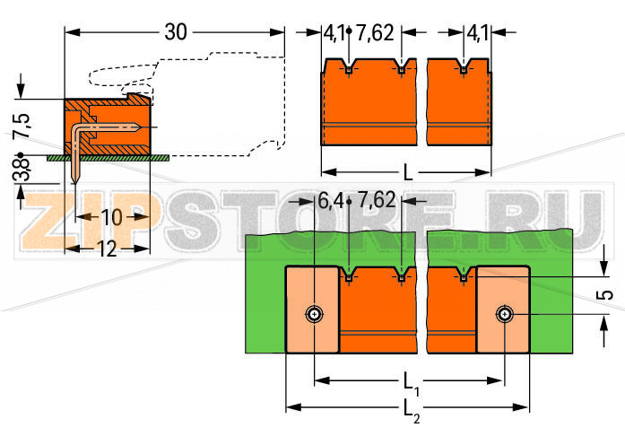 MCS MIDI Classic Вилка THT; 1.0 x 1.0 mm solder pin; угловые; Шаг контактов 7,62 мм; 9-пол.; оранжевые Wago 231-939/001-000 Исполнение с выводами под запрессовку обеспечивает крепление к печатной плате без пайки100% защита от неправильного подсоединенияВозможны варианты кодировки...