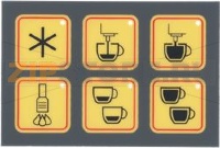 PUSH-BUTTON PANEL MEMBRANE 6-BUTTON