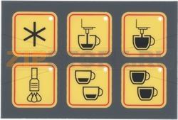 PUSH-BUTTON PANEL MEMBRANE 6-BUTTON 