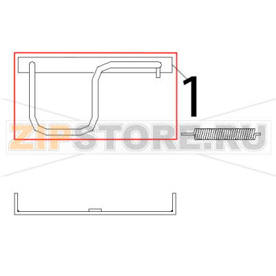 Maniglione Tecnoinox B8MFIE9 Maniglione Tecnoinox B8MFIE9Запчасть на деталировке под номером: 1