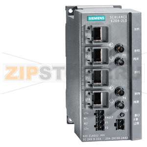 SIMATIC NET, SCALANCE X204-2LD, УПРАВЛЯЕМЫЙ IE КОММУТАТОР, 4 X 10/100МБИТ/С RJ45 ПОРТА, 2 X 100МБИТ/С ОДНОМОДОВЫХ BFOC, СВЕТОДИОДНАЯ ДИАГНОСТИКА, СИГНАЛЬНЫЙ КОНТАКТ ОШИБКИ С КНОПКОЙ НАСТРОЙКИ, РЕЗЕРВИРОВАННОЕ ПИТАНИЕ, PROFINET-IO УСТРОЙСТВО, УПРАВЛЕНИЕ СЕ 