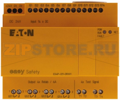 Реле безопасности easySafety, 24VDC, 14DI, 4DO реле, EasyNet Eaton ES4P-221-DRXX1 