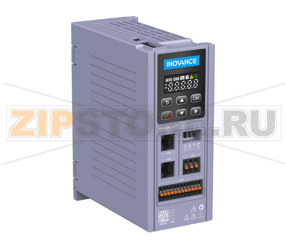 Преобразователь частоты 220 В, 7.5 А, 1.5 кВт, 1 фазы, IP40 Inovance MD600A-2S7R5B-INT 