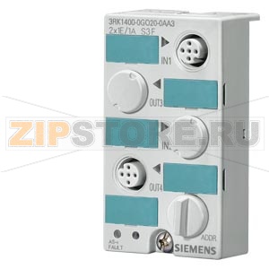 AS-ИНТЕРФЕЙС КОМПАКТНЫЙ МОДУЛЬ K45 ЦИФР., 2X 1E/1A, IP67 2 X 1 ВХОД/ВЫХОД 2 X M12-ГНЕЗДА СУММАРНЫЙ ТОК ДЛЯ ВХОДОВ И ВЫХОДОВ MAX. 200 MA ПИТАНИЕ ТОЛЬКО ПО ЖЕЛТОМУ КАБЕЛЮ. МОНТ. ПЛ. 3RK1901-2EA00 ИЛИ 3RK1901-2DA00 ЗАКАЗЫВАЕТСЯ ОТДЕЛЬНО Siemens 3RK1400-0GQ20 