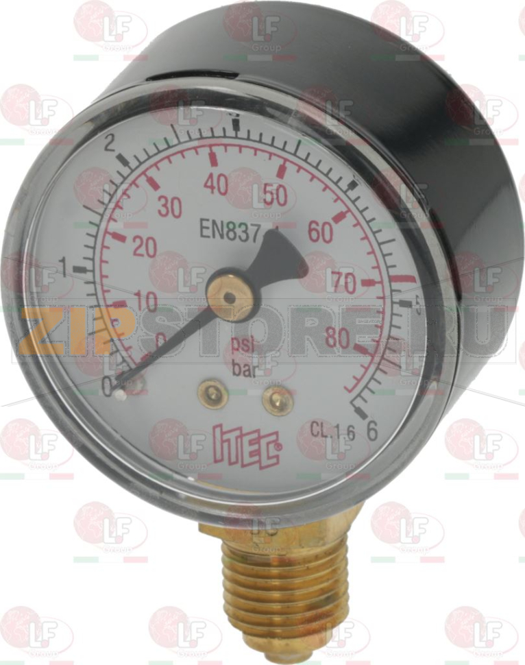 МАНОМЕТР CO2/N2 LP 0-6 БАР 1/4G 
