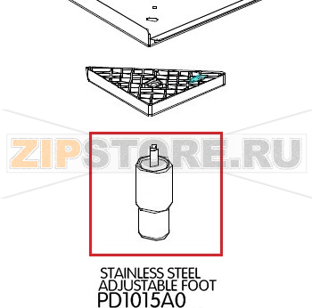 Stainless steel adjustable foot Unox XL 405 Stainless steel adjustable foot Unox XL 405Запчасть на деталировке под номером: 30Название запчасти на английском языке: Stainless steel adjustable foot Unox XL 405