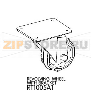 Revolving wheel with bracket Unox XL 505 Revolving wheel with bracket Unox XL 505Запчасть на деталировке под номером: 41Название запчасти на английском языке: Revolving wheel with bracket Unox XL 505