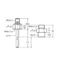 Датчик контроля потока Turck FP100-300L-63-NA-H1141