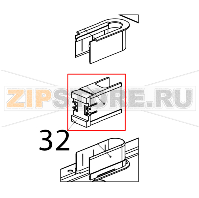 Втулка проходная трубчатая, всасывающая Polair DM110Sd-S Втулка проходная трубчатая, всасывающая Polair DM110Sd-SЗапчасть на деталировке под номером: 32