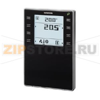 QMX3.P74-1BSC - Комнатный модуль с KNX и датчиками температуры, влажности, CO2, дисплеем и клавишами. Чёрный цвет. Siemens QMX3.P74-1BSC