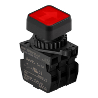 Выключатель кнопочный, Ø отверстия: 22/25 мм Autonics S2PRS-P3RL2ADM