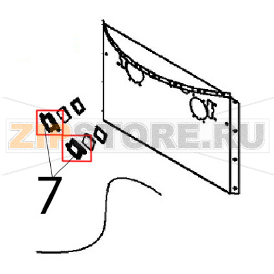 Supporto vetrino Angelo Po 191PD1G Supporto vetrino Angelo Po 191PD1GЗапчасть на деталировке под номером: 7