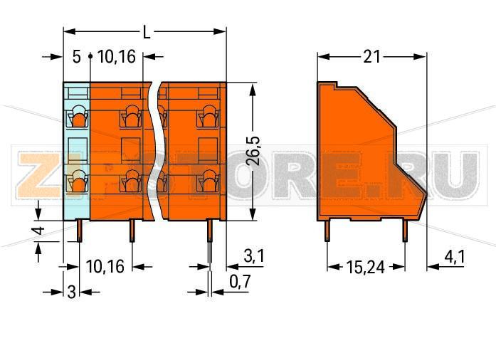 Двухуровневая клемма на печатную плату; 2,5 мм; Шаг контактов 10,16 мм; 12-пол.; CAGE CLAMP®; 2,50 mm; оранжевые Wago 736-806 Клеммные колодки с соединением CAGE CLAMP®, монтаж проводников при помощи отверткиВысокоплотная двухуровневая конструкция для компактного монтажа нескольких проводников в ограниченном пространствеИндивидуальная маркировка с помощью струйного принтера для всех уровней монтажаКлеммные колодки с объединяющими колодками для распределения потенциалов...