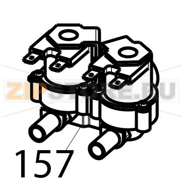Out 3 ways - solenoid valve in 3/4 Tecnoinox EFB10DSL Out 3 ways - solenoid valve in 3/4 Tecnoinox EFB10DSLЗапчасть на деталировке под номером: 157