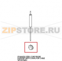 Stainless steel core probe support with canal for cable Unox XB 603G