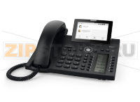 SNOM D385 Настольный IP-телефон. 12 учетных записей SIP, Наклоняющийся цветной экран 4.3' + второй экран TruePaperless, 48 самомаркирующихся клавиш (12 физических), 2-порта 10/100/1000, USB 2.0, PoE, Сенсорная функция поднятия трубки, Блок питания приобре