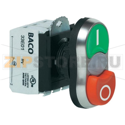 Переключатель, зеленый, красный, 1 шт Baco L61QK21L 