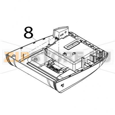 Lower cover TSC Alpha-40L (R) Lower cover TSC Alpha-40L (R)Запчасть на деталировке под номером: 8